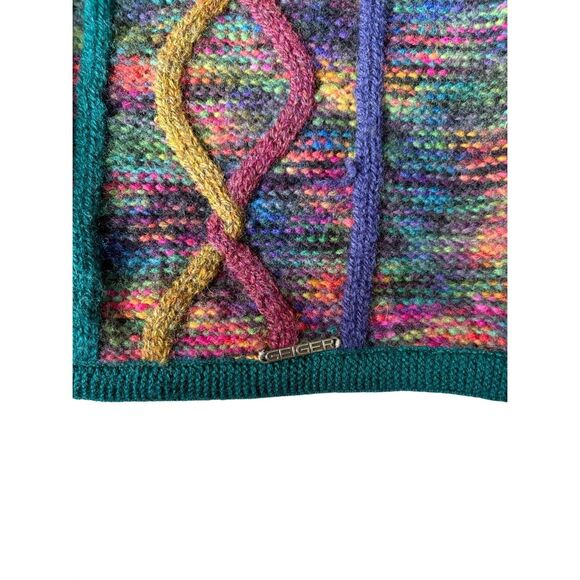 Geiger Wool Blend Button Front Cardigan size EU 40 US 10 Multicolor - Picture 10 of 10